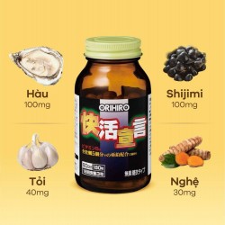 Tinh chất hàu tươi, tỏi, nghệ Orihiro - thải độc gan, bổ dương - 180 viên