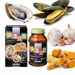 Tinh chất hàu tươi, tỏi, nghệ Orihiro - thải độc gan, bổ dương - 180 viên
