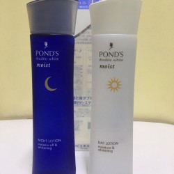 Bộ nước hoa hồng dưỡng trắng da ngày và đêm Pond’s double white lotion