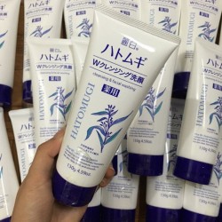 Sữa rửa mặt chiết xuất ý dĩ Hatomugi Naturie 130g