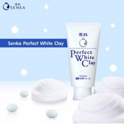 Sữa rửa mặt Shiseido Senka Perfect White Clay màu trắng  120g