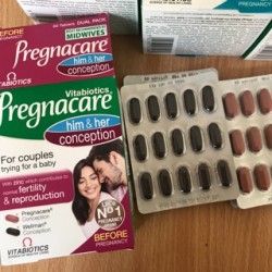 Viên uống tăng khả năng thụ thai Vitabiotics Pregnacare Him and Her Conception 60 viên