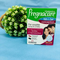 Viên uống tăng khả năng thụ thai Vitabiotics Pregnacare Him and Her Conception 60 viên