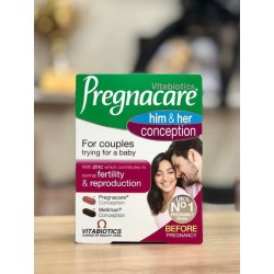 Viên uống tăng khả năng thụ thai Vitabiotics Pregnacare Him and Her Conception 60 viên