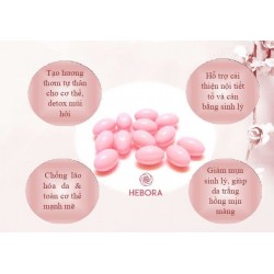 Viên uống thơm cơ thể Hebora Sakura 60 viên Nhật Bản 