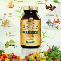 Tảo xoắn cao cấp Family’s Spirulina Premium 2000 viên (2 lọ x 1000 viên)