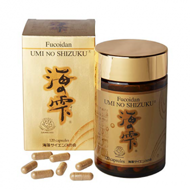 Viên Uống Hỗ Trợ Điều Trị Ung Thư Fucoidan Umi No Shizuku Nội Địa Nhật Bản (lọ vàng) 