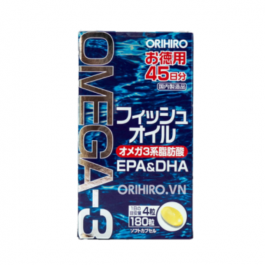 Viên uống dầu cá Omega 3 Orihiro 180 viên