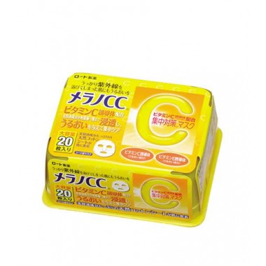 Mặt Nạ Dưỡng Trắng Da, Trị Thâm Rohto Melano CC Whitening mask 20 miếng