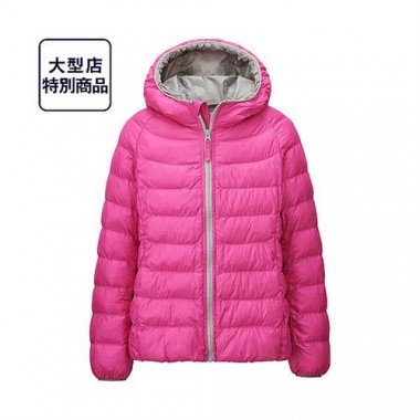 Áo lông vũ siêu nhẹ Uniqlo có mũ cho bé gái mẫu 2014 - 2015