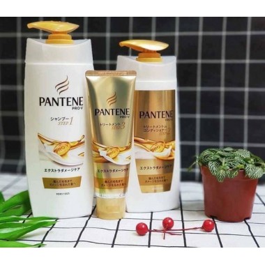 Bộ dầu gội Pantene Pro V màu vàng set 3 của Nhật