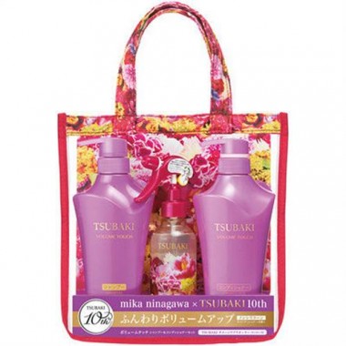 Bộ dầu gội Shiseido Tsubaki Volume Touch màu tím sét 3