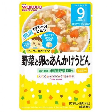 Cháo ăn dặm Wakodo vị mỳ-rau củ-trứng-thịt gà cho bé từ 9 tháng +