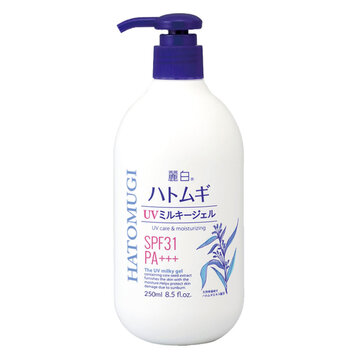 Sữa dưỡng thể chống nắng ý dĩ Hatomugi UV Milky Gel SPF31/PA+++ 250ml