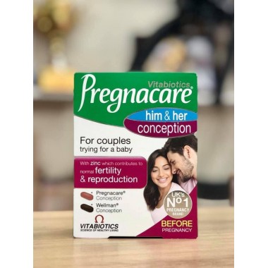 Viên uống tăng khả năng thụ thai Vitabiotics Pregnacare Him and Her Conception 60 viên