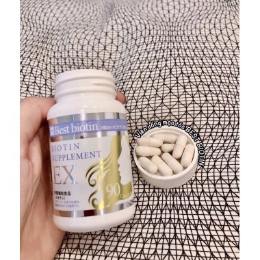 Viên uống kích thích mọc tóc Best Biotin Supplement EX 90 viên