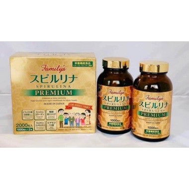 Tảo xoắn cao cấp Family’s Spirulina Premium 2000 viên (2 lọ x 1000 viên)